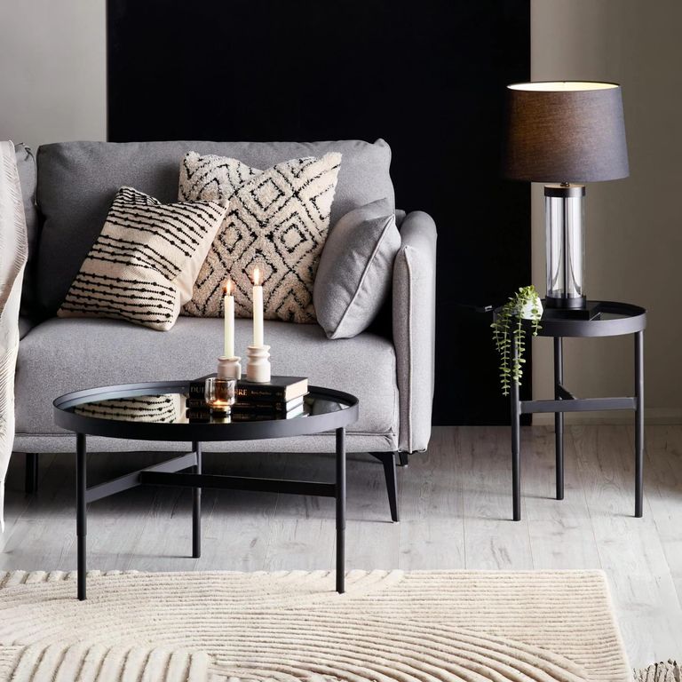 Franki Coffee Table - 70cm - Round - Black Metal