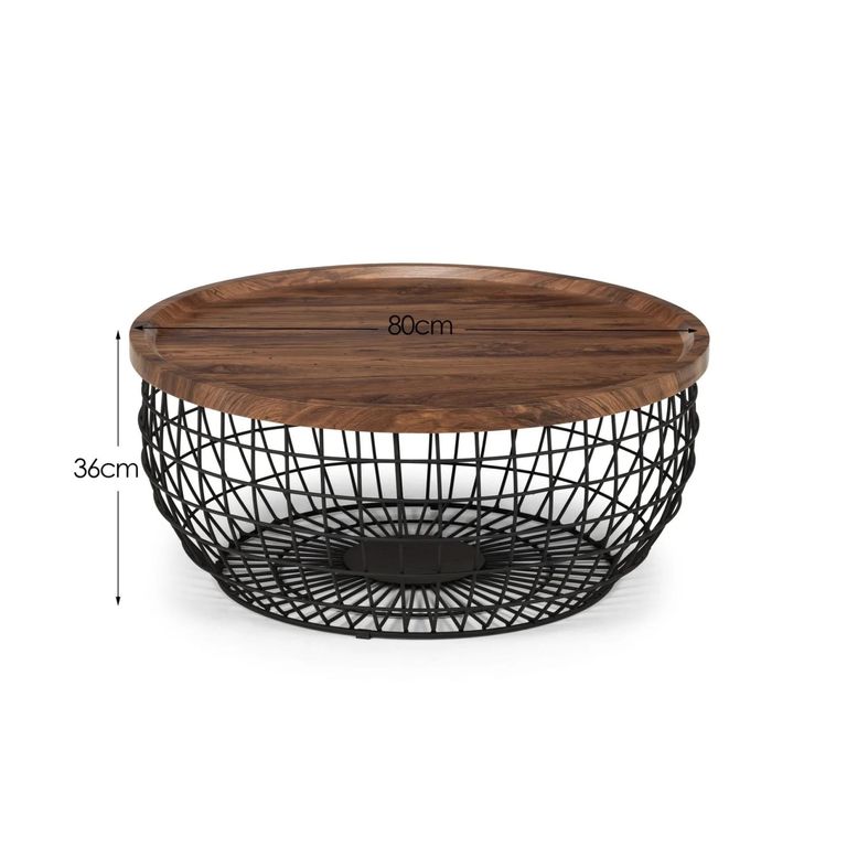 Smithson Coffee Table - 80cm - Round - Walnut