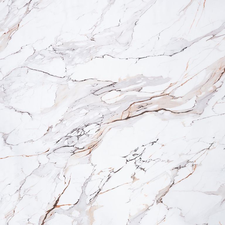 Lorea White Marble Coffee Table with Black Base