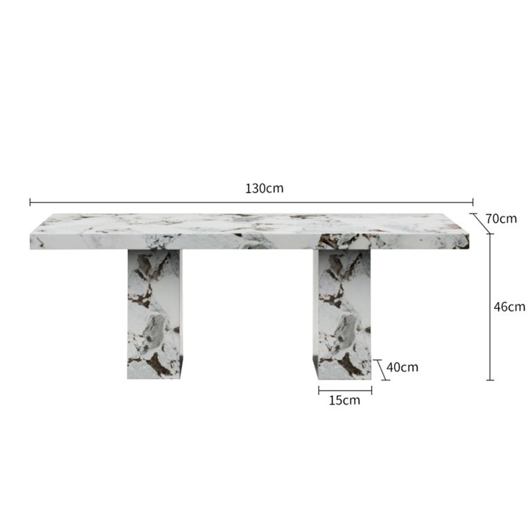 Viola White Marble Coffee Table