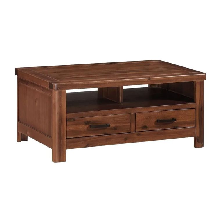 Andorra Coffee Table - 2 Drawer - Dark Acacia