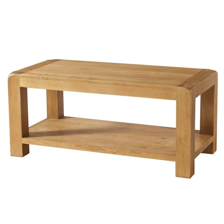 Curve Coffee Table - 100cm - Oak