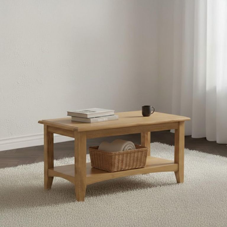 Kilkenny Coffee Table - with Shelf - Oak
