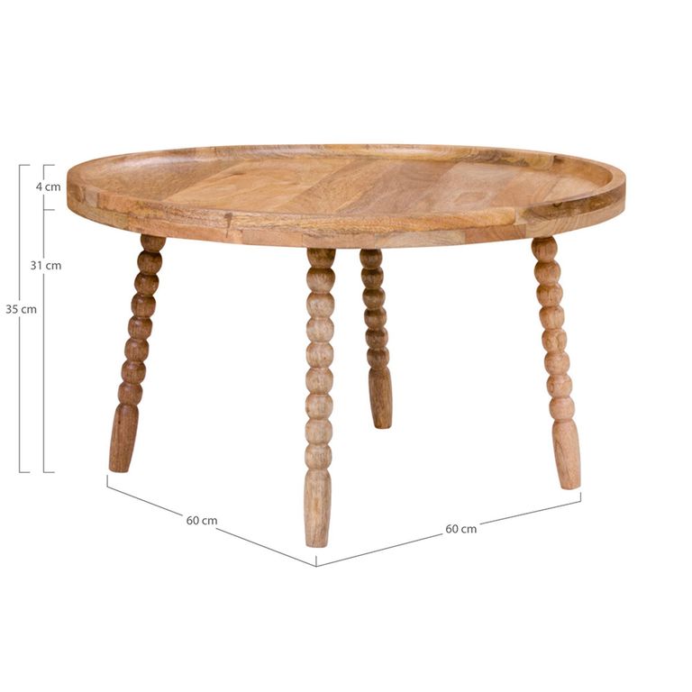 Jammu Coffee Table - Round - Mango Wood