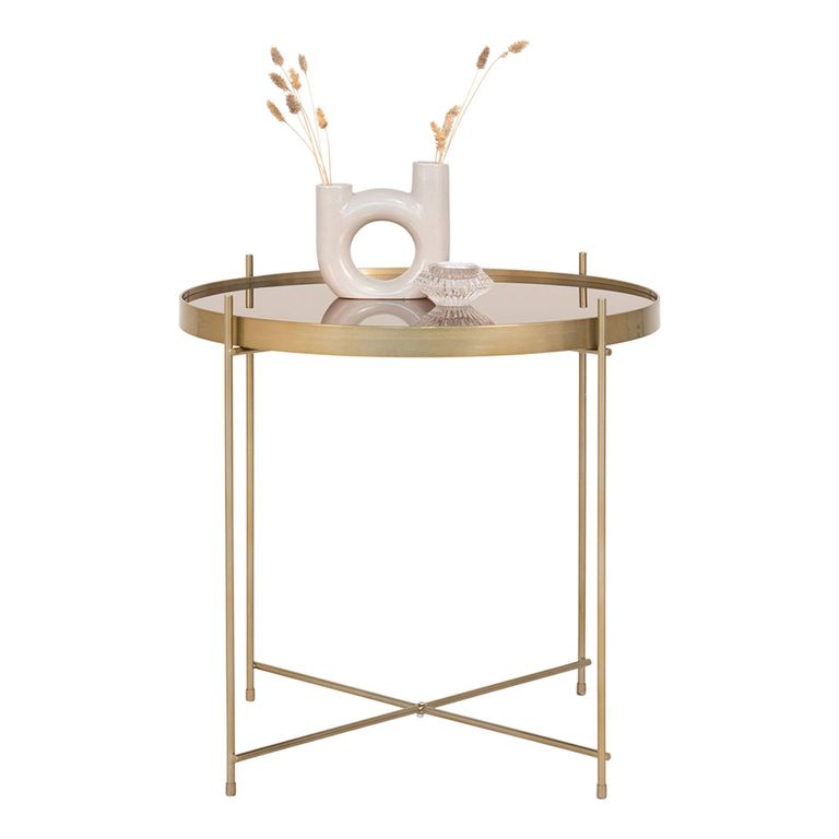 Venezia Coffee Table - Round - Brass - Glass and Metal