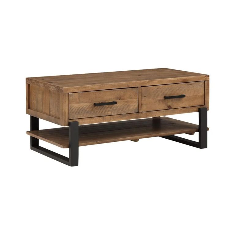 Pembroke Coffee Table - 2 Drawer - Rustic Pine