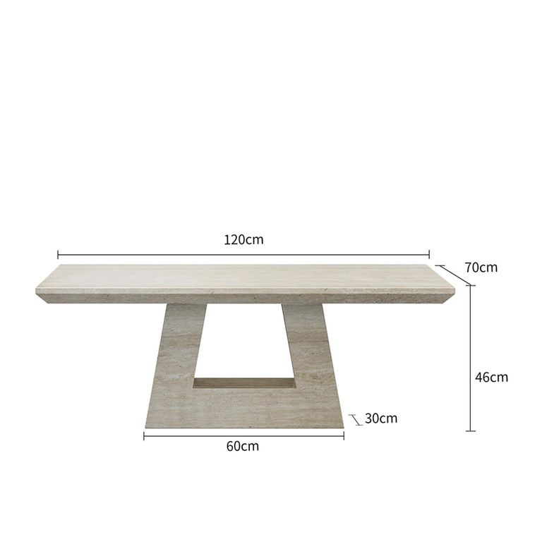 Milan Travertine Beige Engineered Marble Coffee Table