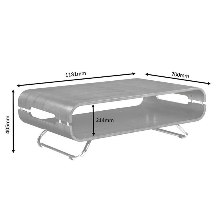Curve Coffee Table - Walnut - JF302