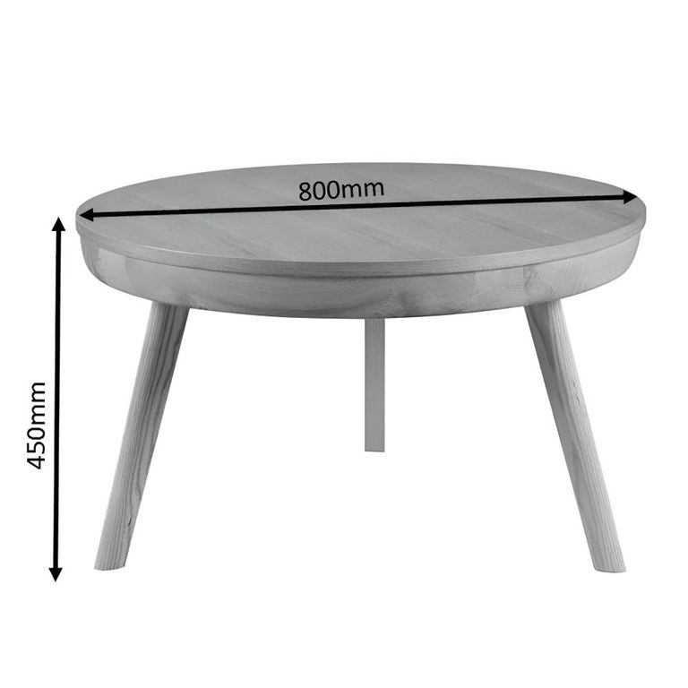 San Francisco Round Coffee Table - Ash - JF712