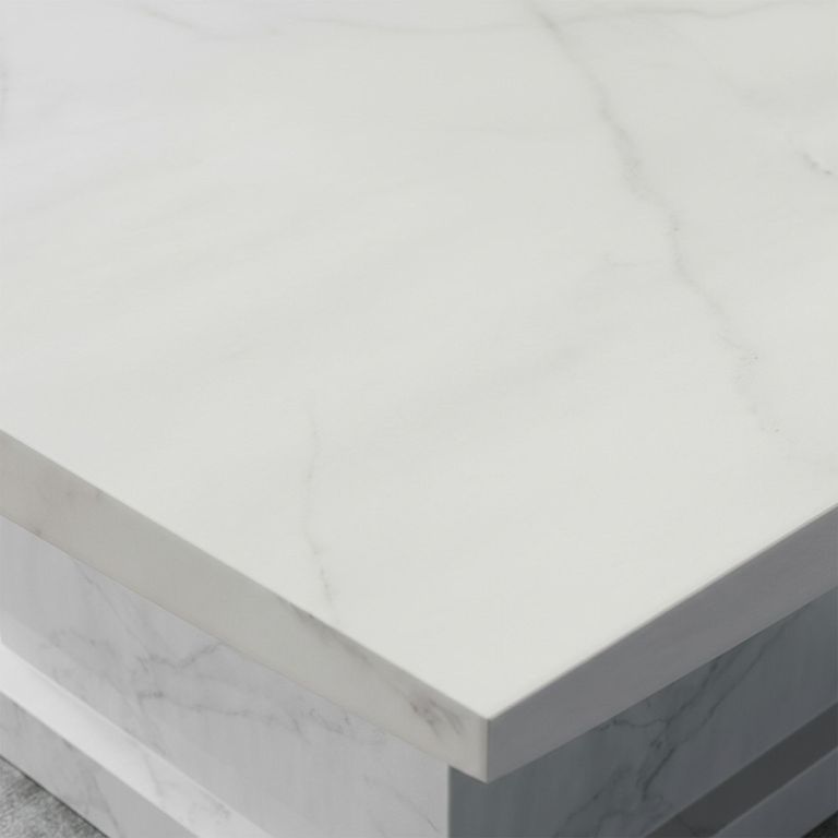 Turin Coffee Table - Square - White Marble
