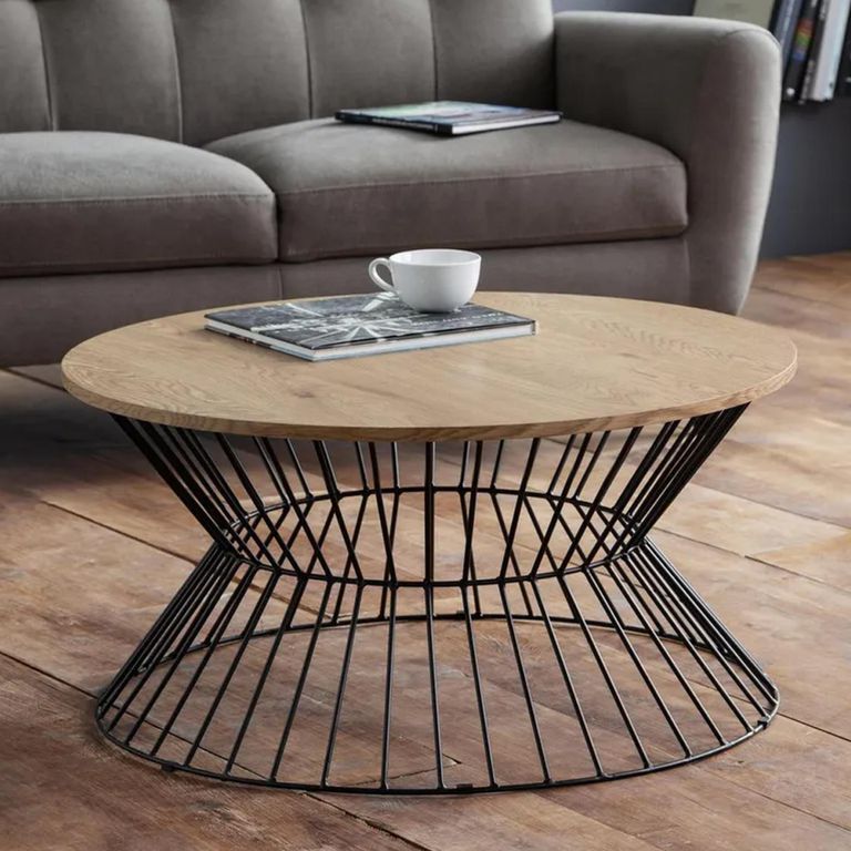 Clearance - Jersey Coffee Table - 79cm - Round - Oak - FSS16558