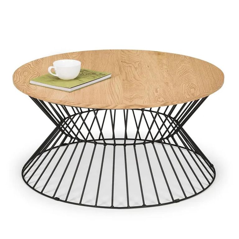 Clearance - Jersey Coffee Table - 79cm - Round - Oak - FSS16558