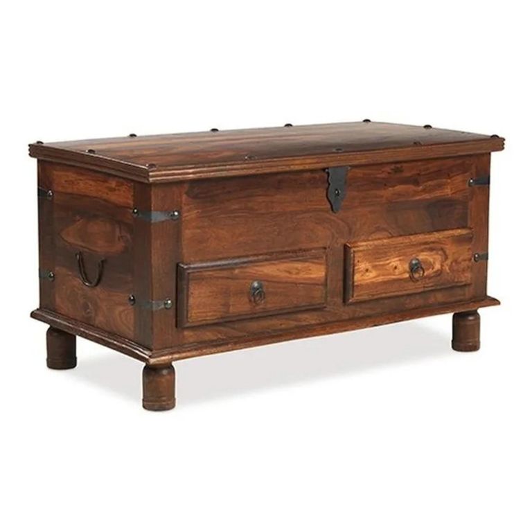 Indian Sheesham 2 Drawer Trunk Coffee Table