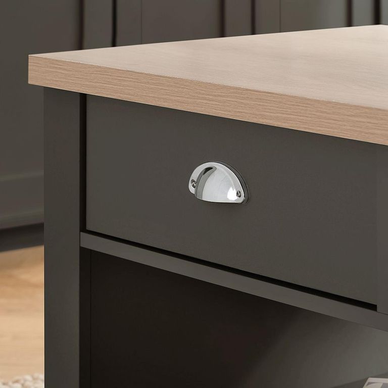 Highgate Coffee Table - 2 Drawer - Dark Grey Painted