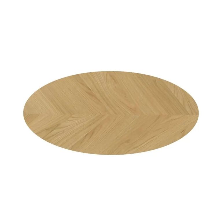 Clearance - Valencia Herringbone Oval Elip Coffee Table - Oak - FSS16976