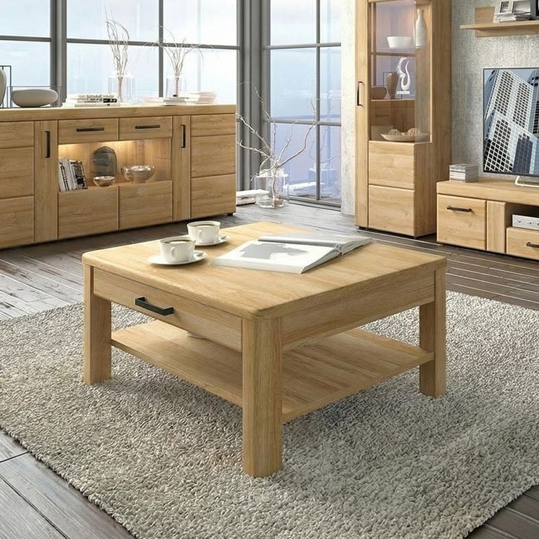 Cortina Coffee Table - 1 Drawer - Oak