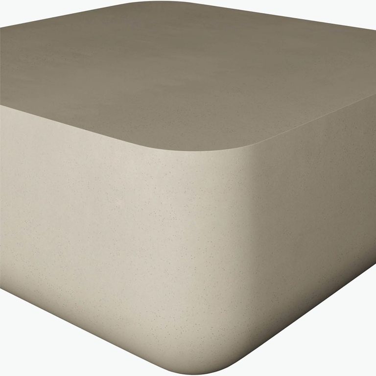 Flat Top Square Coffee Table - Pitted Linen