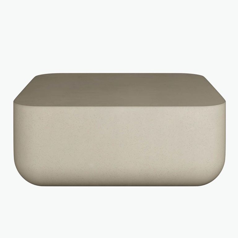 Flat Top Square Coffee Table - Pitted Linen