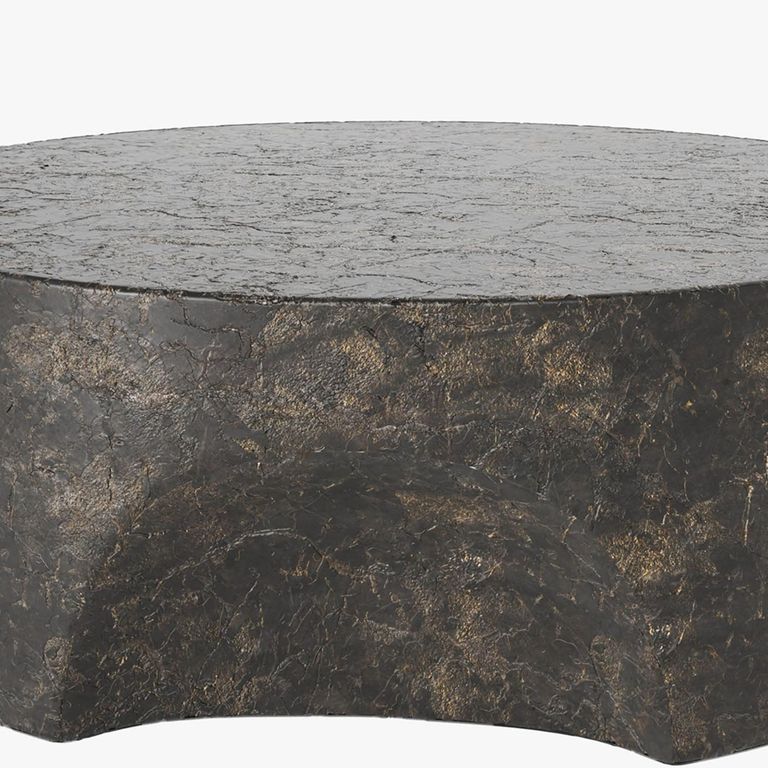 Pinch Round Coffee Table - Brown Slate and Concrete