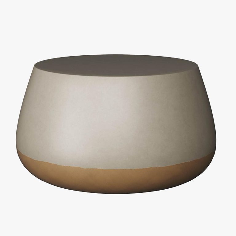 Taiko Round Coffee Table - Grey and Gold Ombre