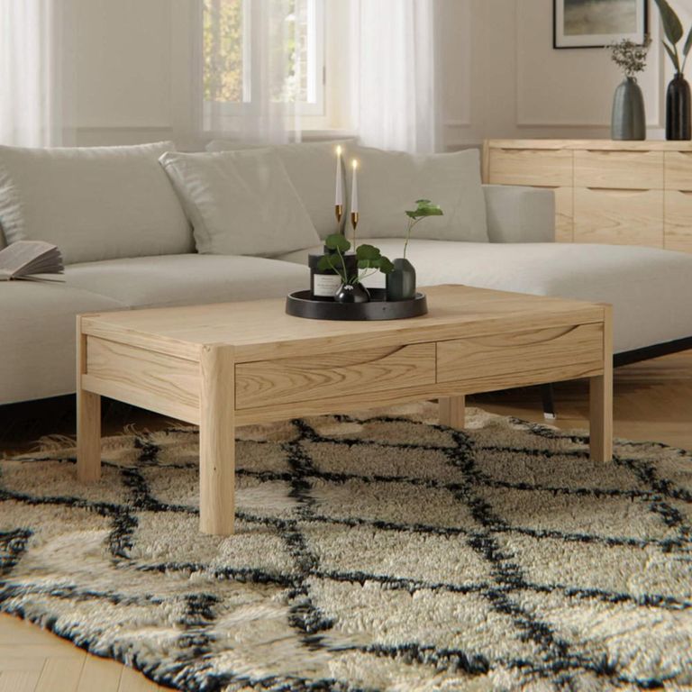 Stockholm Coffee Table - 2 Drawer - Oak