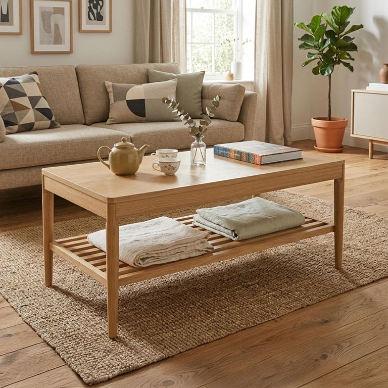 Clearance - Capena Coffee Table - Oak - A568