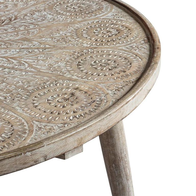 Clearance - Agra Coffee Table - Round - Grey Copper - A625