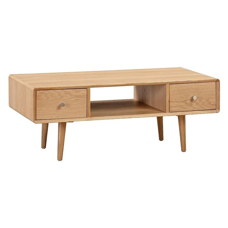 Jenson Oak Coffee Table - 2 Drawer