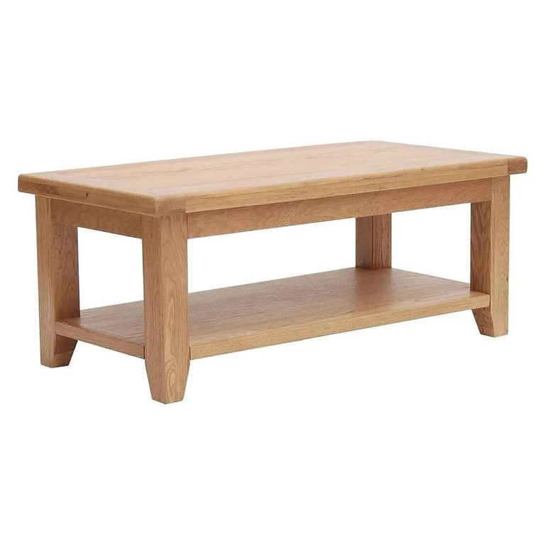 Hampshire Oak Coffee Table with Shelf - 110cm