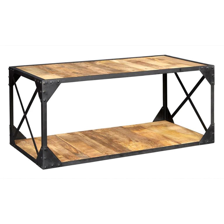 Ascot Coffee Table - Industrial - Wood and Iron