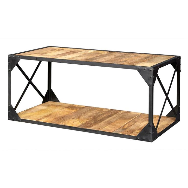 Ascot Coffee Table - Industrial - Wood and Iron