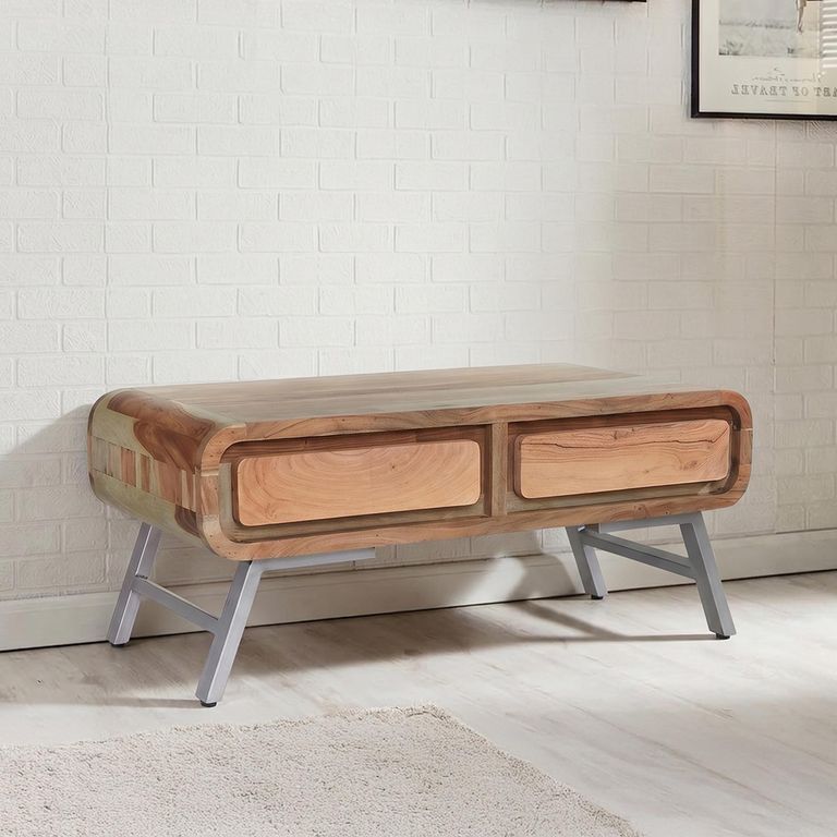 Aspen Coffee Table - 2 Drawer - Industrial - Reclaimed Wood