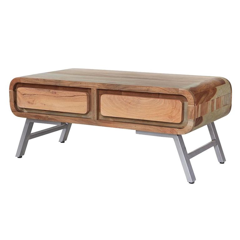 Aspen Coffee Table - 2 Drawer - Industrial - Reclaimed Wood