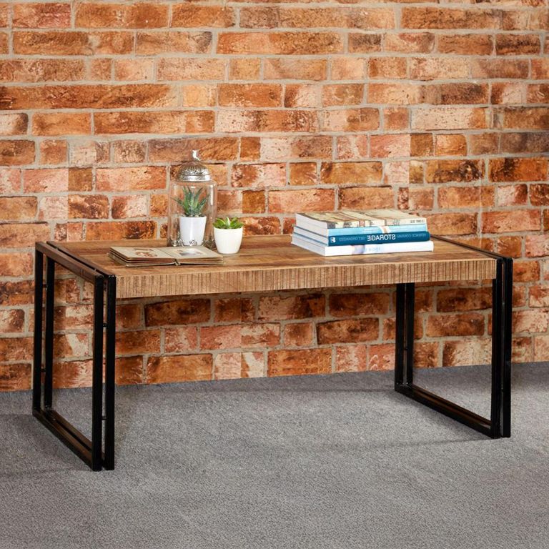 Cosmo Coffee Table - Industrial Style - Wooden and Metal