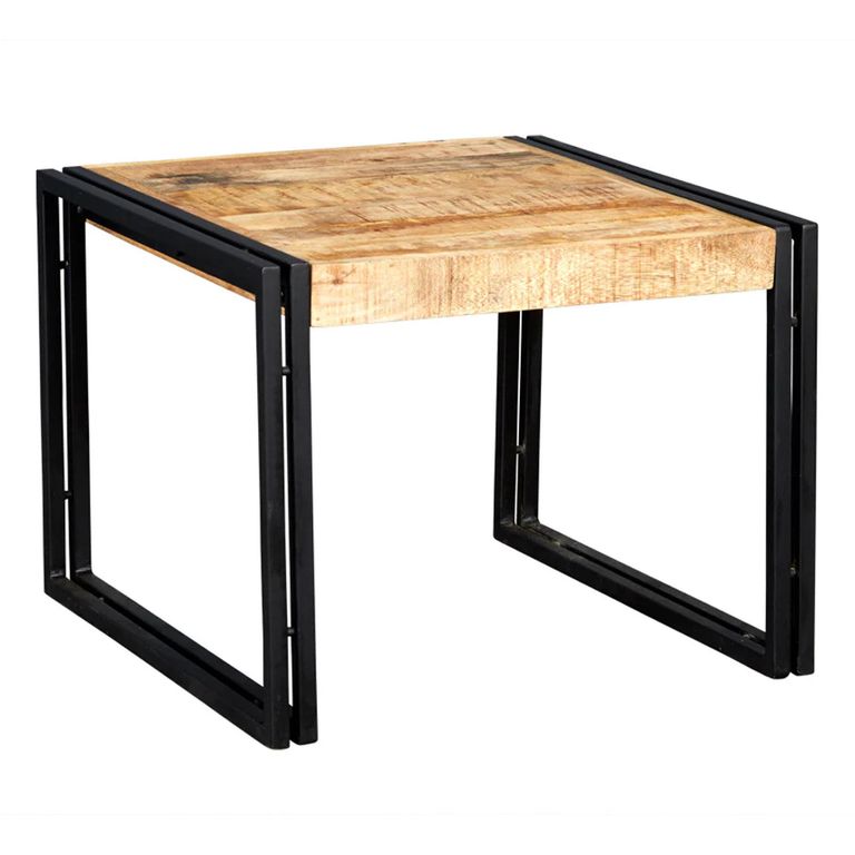 Cosmo Coffee Table - Square - Industrial Style - Wooden and Metal