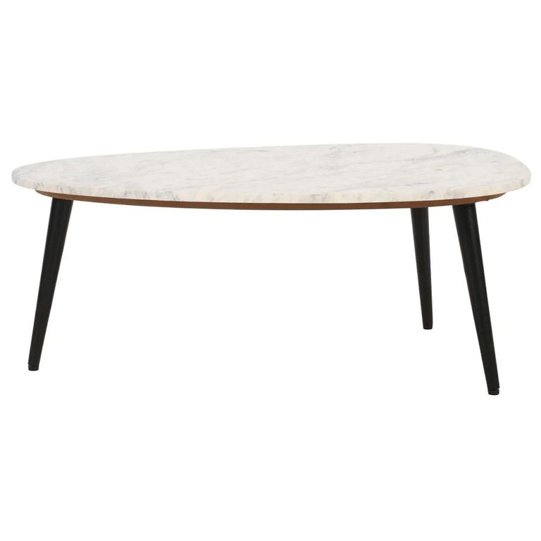 Opal Fluted Coffee Table - White Marble