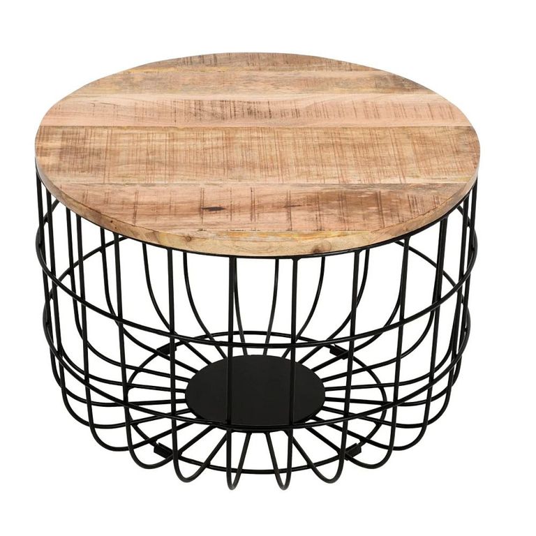 Surrey Coffee Table - Round - Removable Top - Solid Mango Wood
