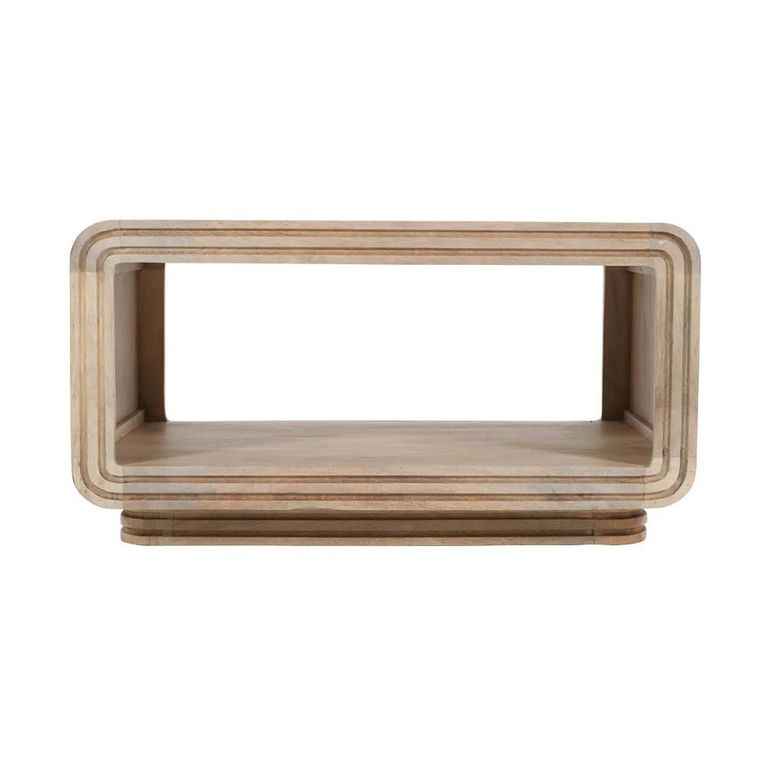 Hudson Coffee Table - Ribbed Carved - Mango Wood