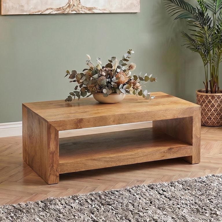 Dakota Coffee Table - 110cm - Light Mango Wood