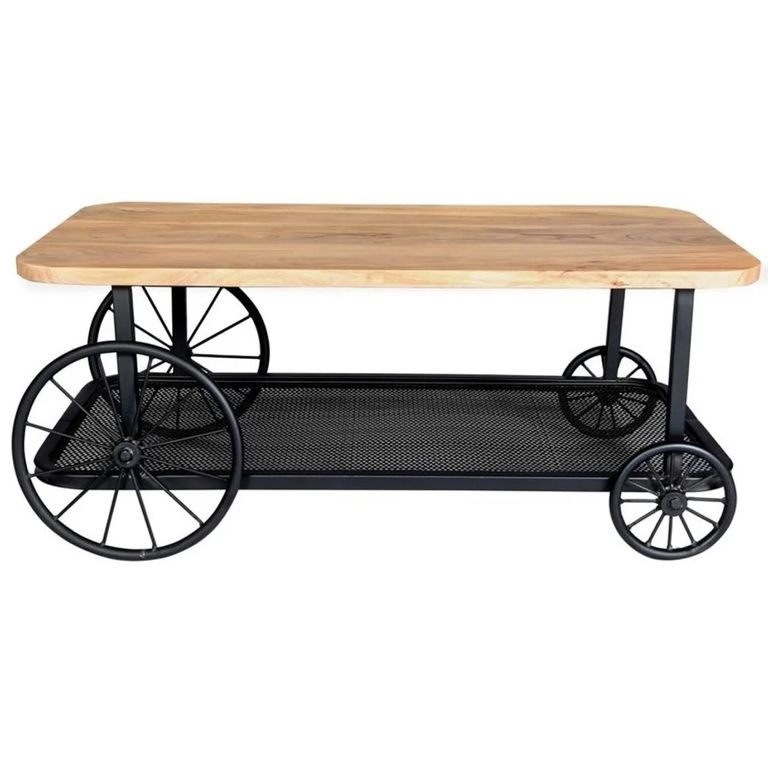 Craft Coffee Table - Industrial Style - Soild Mango Wood
