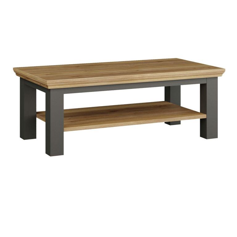 Pontypool Coffee Table - Large - Dark Grey and Light Oak
