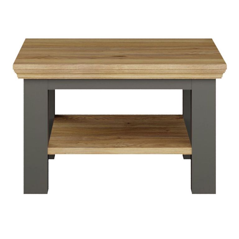Pontypool Coffee Table - Small - Dark Grey and Light Oak