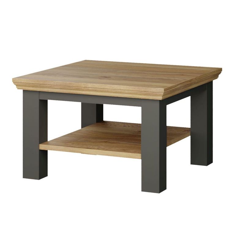 Pontypool Coffee Table - Small - Dark Grey and Light Oak