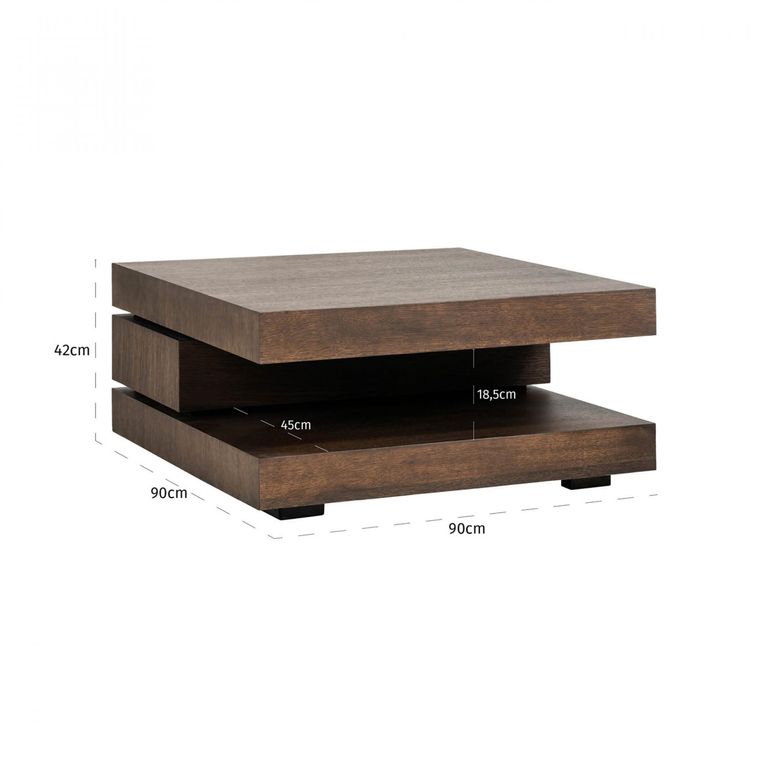 Oakura Dark Oak C Blok Coffee Table