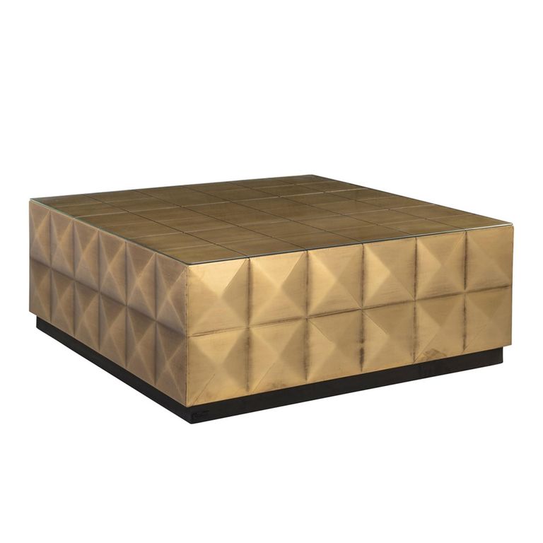 Collada Brass Cladded Square Coffee Table