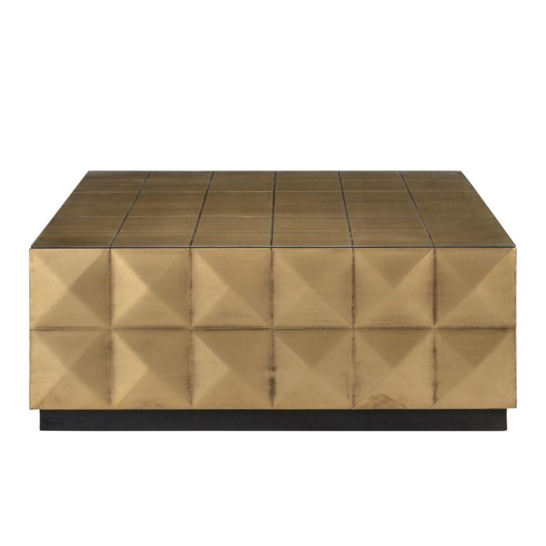 Collada Brass Cladded Square Coffee Table