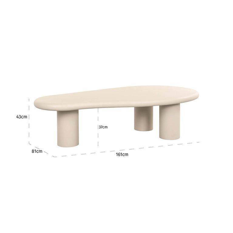 Clayton Lime Plaster Abstract Coffee Table