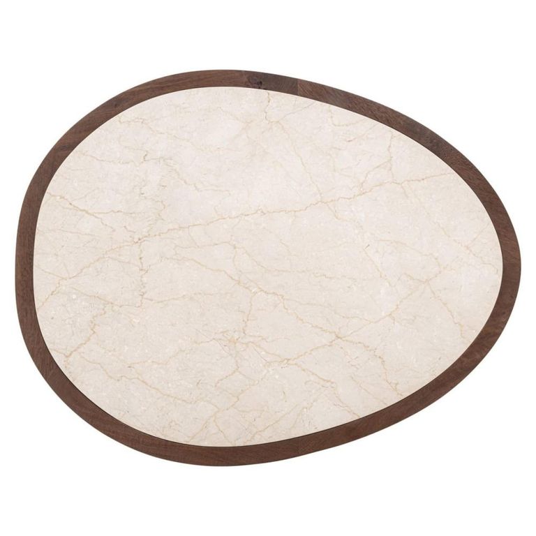 Melrose Coffee Table - Abstract - Spicebrown - Manrble and Mango Wood