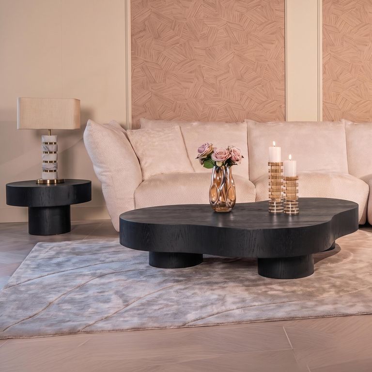 Bogor Set of 2 Dark Wood Coffee Tables