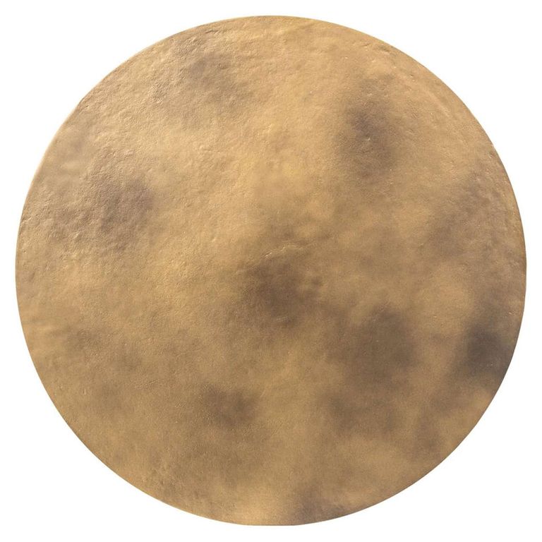 Du Pont Brushed Gold Metal Round Coffee Table